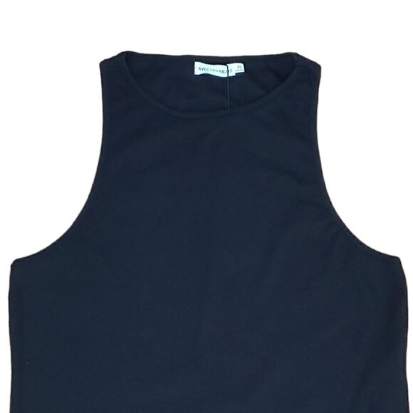 NWT AVEC LES FILLES Black ribbed tank bodysuit - Picture 2 of 12